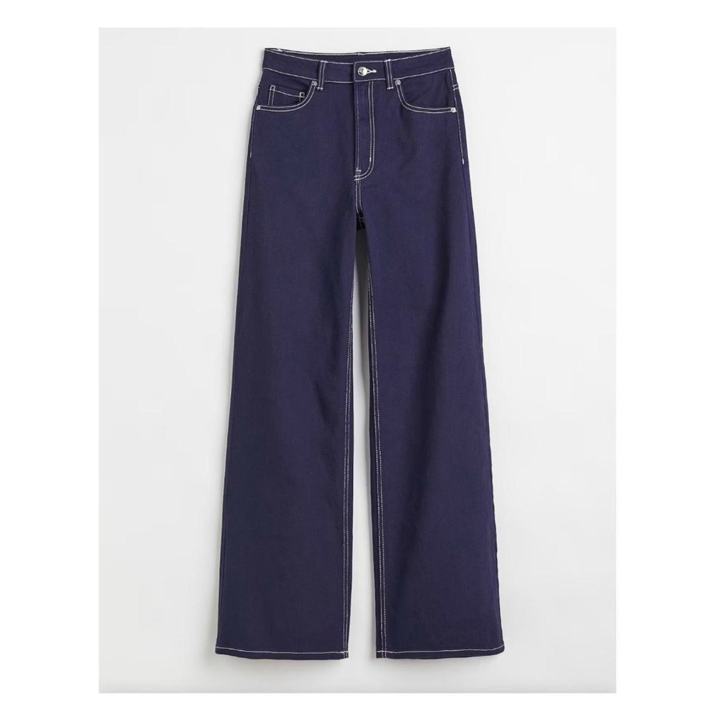 H&M blue wide leg jeans / twill pants
